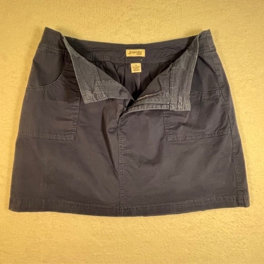 St Johns Bay Womens Navy Blue Stretch Cotton Skort 4 Pockets Size 12 Vacation - Picture 3 of 10